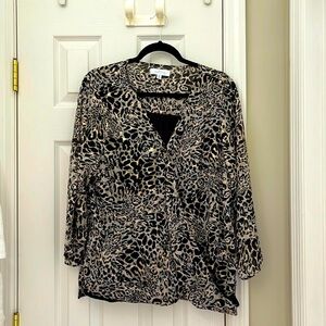 🌟🌟 Like New Animal Print Foil Blouse
